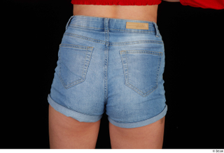 Stacy Cruz blue jeans shorts casual dressed hips 0005.jpg